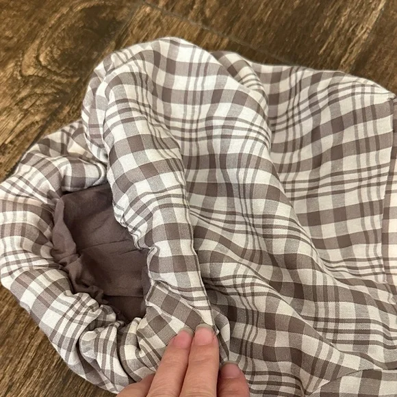 Hem & Thread Gingham Puff Sleeve Babydoll Top | Cottagecore Blouse - Picture 3 of 5